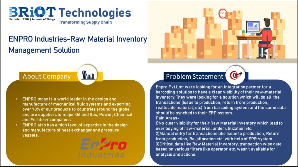 ENPRO Industries-Warehouse Management Solution – BRIOT TECHNOLOGIES PVT LTD